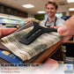 Men Slim Magnetic Leather Airtag Wallet Metal Case Money Clip