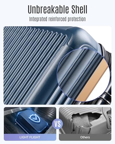 3 Piece Luggage Sets With Spinner Wheels Hardshell TSA Lock