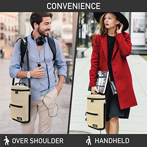Insulated 2 Bottle Wine Bag Tote Leakproof Carrier Cooler Gift