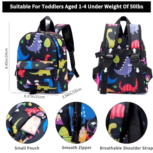 Toddler Leash Baby Dinosaur Backpack Harness with Anti Lost Wrist Link
