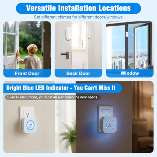 Door Chimes When Door Opens for Home (7 Count)