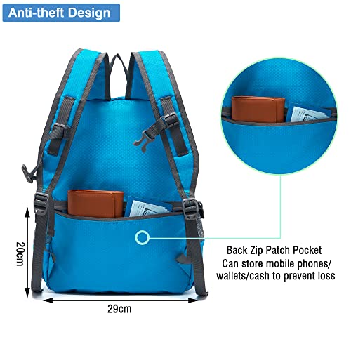 Hiking Backpack 20L Packable Packable Lightweight Day Pack for Women & Men