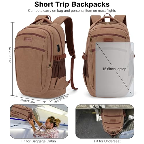 Vintage Canvas Laptop Backpack for Men and Women
