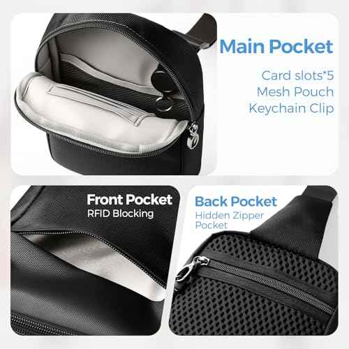 Sling Bag Anti Theft Sling Crossbody Bag for Women Men
