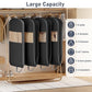 4 Pack 43" Space Saving Garment Bags for Hanging Clothes With Compression Zipper Carry Handles and Window (4 Count)