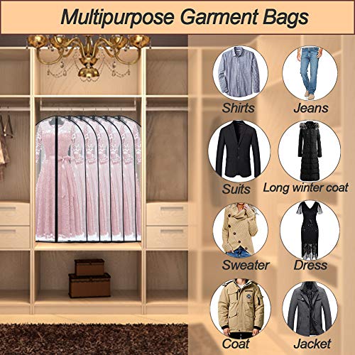 Garment Bags for Hanging Clothes 24'' x 60'' (6 Count)