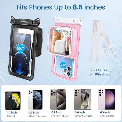 Floatable Floating Waterproof Phone Pouch 2 Pack (2 Count)