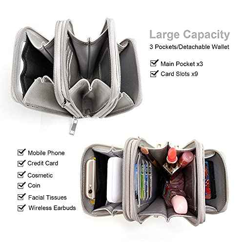 Crossbody Cellphone Purse Women Touch Screen Bag RFID Blocking Wallet Handbag Shoulder Strap