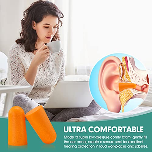 100 Pairs Orange Foam Ear Plugs (100 Count)