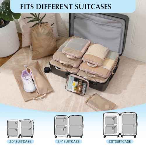 Compression Packing Cubes for Travel (10 Count)