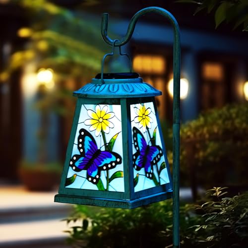 Butterfly Solar Lantern with Shepherd Hook