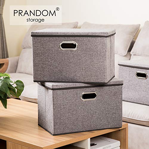 Large Collapsible Storage Containers with Lids [5 (5 Count)