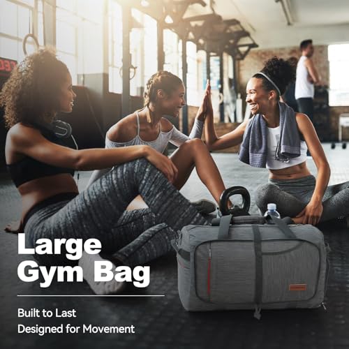 65L Foldable Duffle Bag with Shoes Compartment