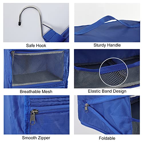 Travel Portable Hanging Shelves Closet Organizer Packing Luggage Storage with Multifunctional and Foldable Invisible Compartment