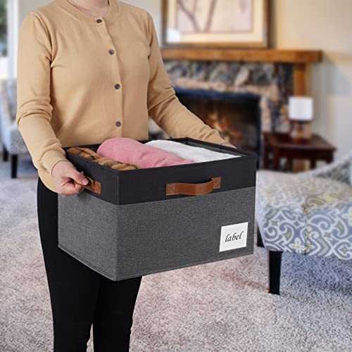 Large Storage Bins with Lids (3 Count)