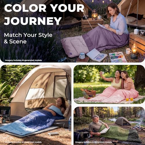 Lightweight Warm Weather Sleeping Bag for Adults