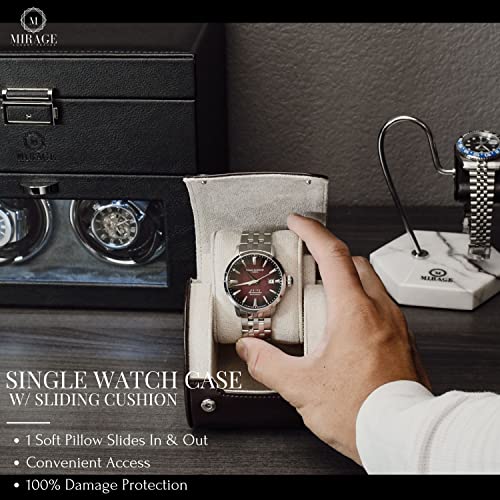 Watch Travel Case for Men Watch Roll for Travel Organizer and Display Watch Case (39 Count)
