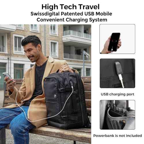 Design Travel Laptop Backpack 43l with USB Charging Port