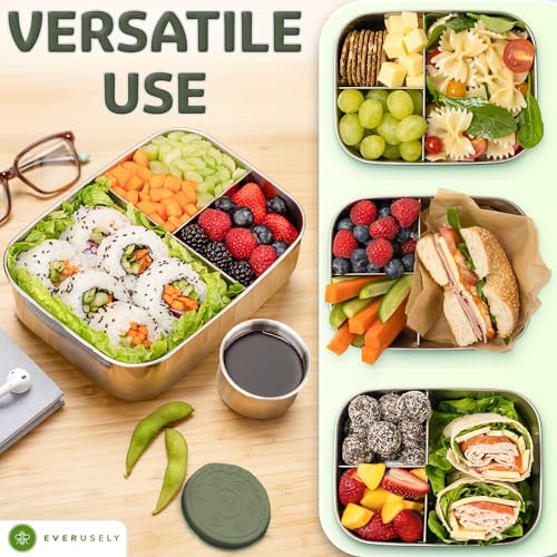 Stainless Steel Bento Box + Condiment Container