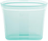 Zip Top Reusable Food Storage Bags | Sandwich Bag [Teal] | Silicone Meal Prep Container | Microwave, Dishwasher and Freezer Safe | Made in the USA