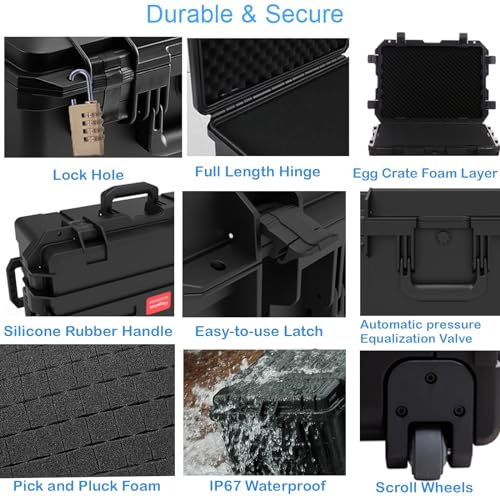 27" Waterproof Hard Case with Foam