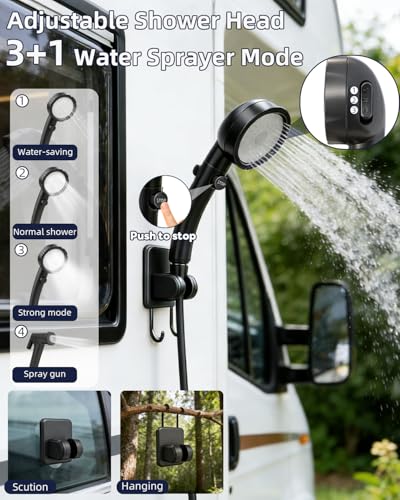 2026 Upgraded Portable Shower with 1500W Auto