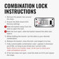 Locking Storage Chest with Dual Combination Lock