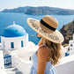 Big Straw Sun Hats for Women Floppy Foldable Roll up Beach Cap Sun Hat UPF 50+ Vacation Honeymoon Embroidered Hat