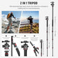 66" 168cm Carbon Fiber Camera Tripod with 360° Ball Head