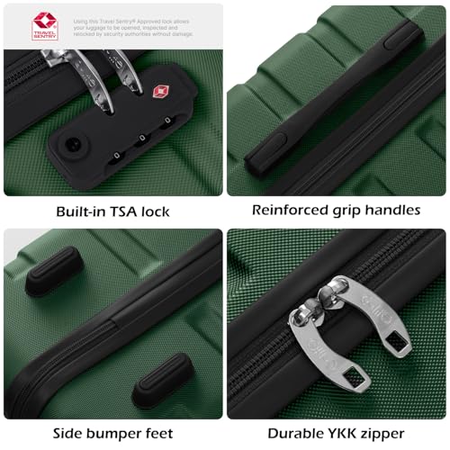 Luggage Set Lightweight Durable Hardshell (3 Count)