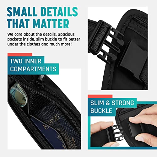 Money Belt for Travel Men Women Hidden RFID Passport Holder