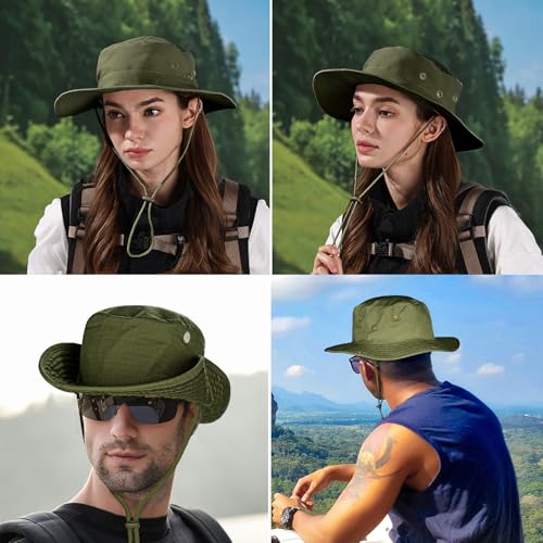 Sun Hats for Men Women Safari Hat Foldable Fishing Hat UPF 50+ Bucket Hat