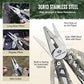 Multitool, 22-in-1 Stainless Steel Pliers with Screwdriver Sleeve, Camo Steel Handle, Self-locking Knife with Sheath-Perfect for Outdoor, Survival, Camping, Hiking, Simple Repair