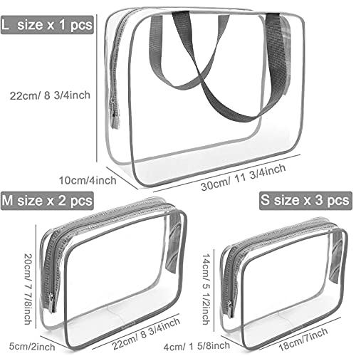 6 Packs Clear Makeup Bags