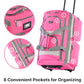 33 inch Jumbo Size 8 Pockets Wheeled Rolling Duffel Bag Water Resistant Luggage Lightweight Travel Suitcase with Retractable Handle