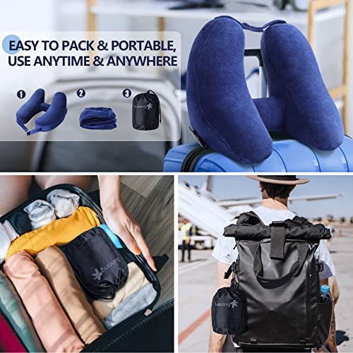 Travel Neck Pillow for Airplane Pillow Comfortably Supports Head