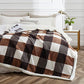 Sherpa Blanket Twin Plaid Thick Bed Blanket