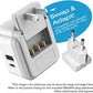 India Maldives Power Plug Adapter Travel Set