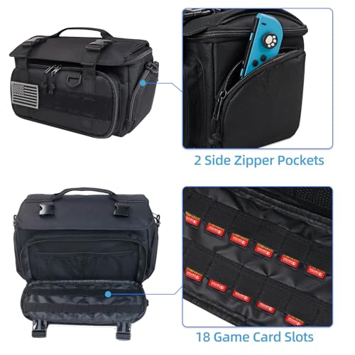 Tactical Travel Gaming Bag Compatible with Nintendo Switch