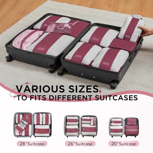 10 Set Compression Packing Cubes for Travel Essentials (10 Count)