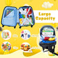 Kids Luggage 12" Toddler Backpack & 16" Travel Suitcase with Wheels (2 Count)
