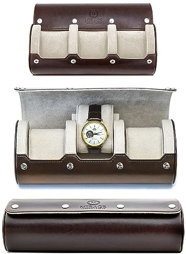 Watch Travel Case for Men Watch Roll for Travel Organizer and Display Watch Case (44 Count)