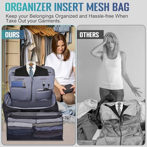 2 in 1 Garment Duffle Bags for Travel Mens Carry