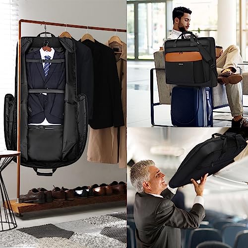 Garment Bag for Travel Large Men Suit Bag Up to 3 Suits Dress Carry on Garment Bags for Business Trips