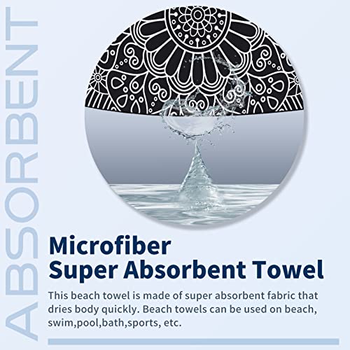 Microfiber Beach Towel Oversized 71x32 (2 Count)