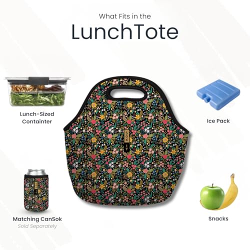 LunchTote Zippered Bag Insulated Neoprene Caddy (Horcrux / Large 4.5 Quart Lunch Tote)