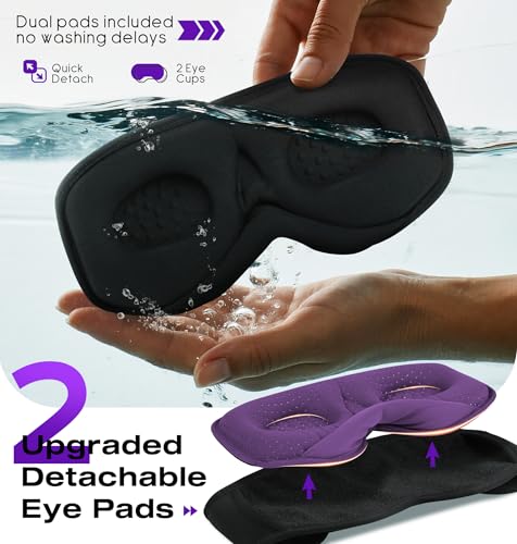 Bluetooth Sleep Headphones with 3D Eye Mask for Zero Pressure