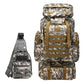 80L 2 Pack Hiking Backpack for Men with Sling Tactical Backpack (2 Count)