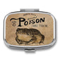Metal 2 Compartment Pill Organizer Travel Friendly Portable Compact Pill Box Cute Pill Case to Hold Vitamins