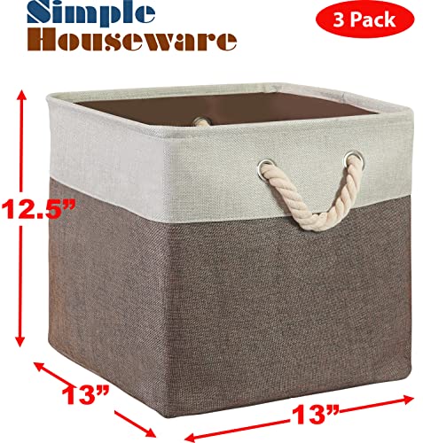 13" x 13" Large Fabric Storage Cubes (3 Count)